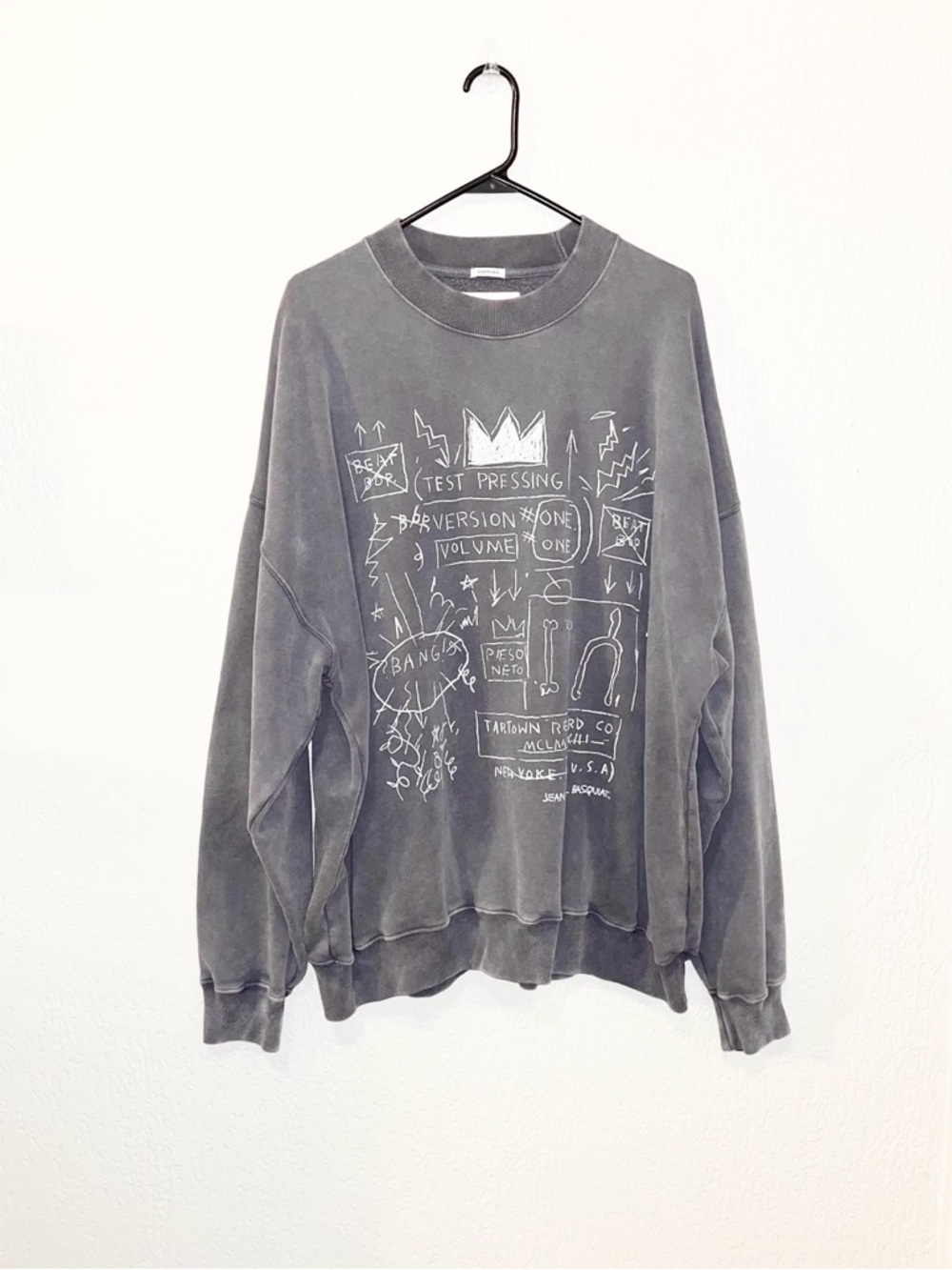 Abercrombie & Fitch Charcoal Gray Graphic Crewneck Sweatshirt SZ- XL/Oversized